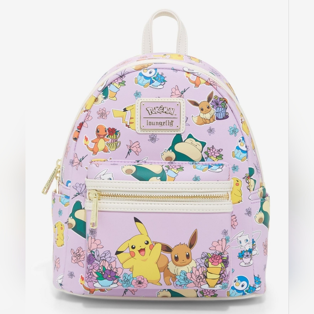 Loungefly Pokémon Floral Teacups Allover Print Mini Backpack
